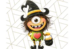 Monster Kids Clipart PNG, Cute Halloween Costume Art Product Image 4