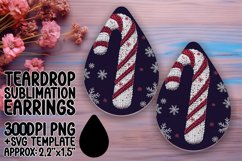 Creative Teardrop Earrings Template Art , Holiday Product Image 1