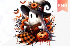 Halloween Ghost Sublimation - Halloween Clipart PNG Design Product Image 1