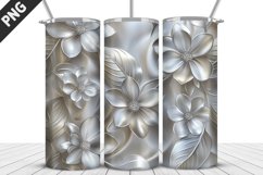 3D Flowers Tumbler Wrap | Sublimation Design | Tumble PNG Product Image 5