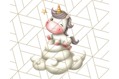 Cute Dessert Unicorn PNG Clipart with Cupcakes &amp; Candies Product Image 4