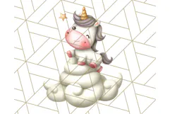 Cute Dessert Unicorn PNG Clipart with Cupcakes & Candies Product Image 4