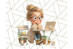 Kawaii City Girl PNG Clipart, Soft Dreamy Style Clip Art Product Image 4