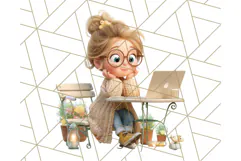 Kawaii City Girl PNG Clipart, Soft Dreamy Style Clip Art Product Image 4