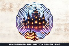 Halloween House Wind Spinner Sublimation Design Product Image 1