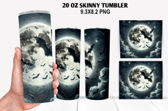 Halloween Skinny Tumbler 20oz Wrap Design, Halloween Tumbler Product Image 1