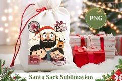 Christmas Family Santa Sack Print, Christmas Gift Bag Product Image 1