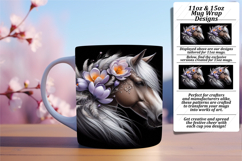 Charming 11oz Mug Wrap Png Artwork , Horse Product Image 1