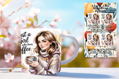 Creative 11oz Mug Wrap Png Template , Just A Girl Product Image 1