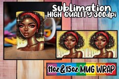 Cozy afternoons 11oz 15oz sublimation wrap, Afro Girl Product Image 1