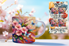 CHARMING 15oz PNG Mug Wrap , Flowers Product Image 1