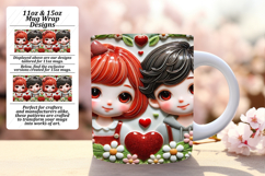Charming 11oz Mug Wrap Png Design , 3D Characters Product Image 1