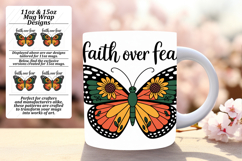 Sublimation 15oz Mug Wrap Png Template , Butterfly Product Image 1
