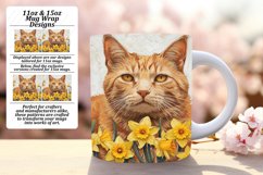 Cat Mug Wrap Sublimation - Springtime Charm Product Image 1