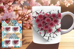 Floral Delight: Sublimation Heart Mug Mix Product Image 1