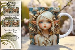 Inspiring 15oz Mug Wrap Png Template , Fairy Product Image 1