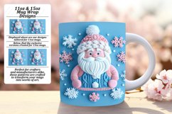 Christmas Mug Wrap Sublimation 3D Santa Claus 11oz 15oz Product Image 1