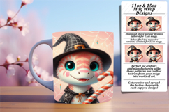Dynamic 11oz Mug Wrap Png Artwork , Halloween Dino Product Image 1