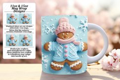 3D Gingerbread Man Mug Wrap | Christmas 11oz/15oz Product Image 1