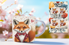 Whimsical 15oz Mug Wrap Png Template , Valenines Animals Product Image 1