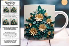 Radiant Sparkle for Christmas Tree Glossy Mug Wrap in 3D Product Image 1