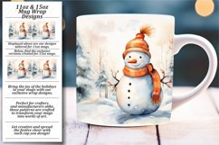 Snowman Serenity Sublimation: Mug Wrap Art Product Image 1