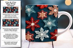 Winter Crochet Elegance: 3D Sublimation Mug 11/15oz Product Image 1