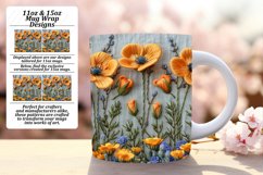 Elegant Floral Embroidery Mug Wrap - Spring Edition Product Image 1