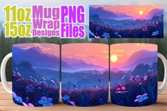 Beautiful Scenic Landscape Mug Wrap - Sublimation Product Image 1