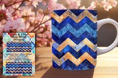 Glittery Stripe Pattern Mug 11oz/15oz Wrap for Sublimation Product Image 1