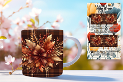 Dazzling 15oz Mug Wrap Png Artwork , Autumn Flower Product Image 1