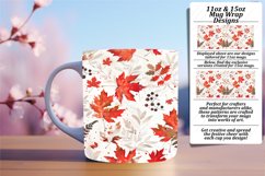 Cozy Autumn Pattern Mug Wrap for Sublimation 11oz/15oz Product Image 1
