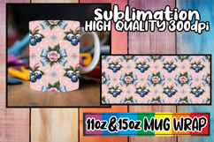 Serene mornings sublimation mug wrap, Christmas Product Image 1