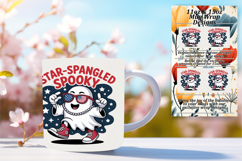 Chic 11oz Mug Wrap Png Template , Funny Ghost Product Image 1