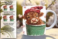 Sophisticated 15oz Mug Wrap Png Design , Christmas Product Image 1