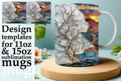 Glittery Wine Country Mug Pattern: Spring Sublimation Product Image 1