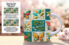 Fun 15oz Mug Wrap Png Template , Patchwork Product Image 1