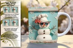 Summer Christmas Snowman Mug Wrap 11oz/15oz Winter Magic Product Image 1