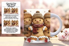 Gingerbread Mug Sublimation 11oz/15oz Holiday Wrap Product Image 1