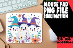 Spooky Halloween Mouse Pad Ghost Design PNG Product Image 1