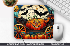 Pumpkin Mouse Pad, Halloween Mouse Pad PNG Design, Halloween Product Image 1