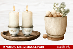 2 Nordic Christmas Clipart | Scandinavian Holiday PNG Product Image 1