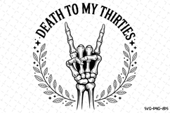 Death to my Thirties Svg | Halloween Svg | Svg Cut Files Product Image 1