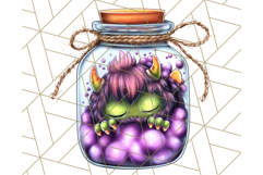 Halloween Monster Clipart PNG, Monsters in Jars, Spooky Png Product Image 4