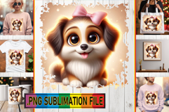 Unique TSHIRT Designs PNG, 3D Dog Product Image 1