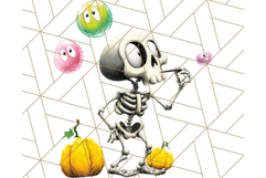 Quirky Skeleton Clipart PNG, Funny Halloween Bones Art Product Image 4
