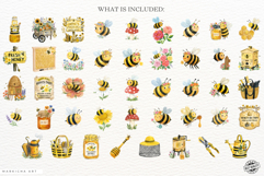 Summer Bees Garden Clipart Product Image 4