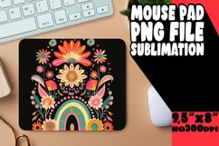 Shadowed Spectrum: Black Sublimation Mouse Pad Art Product Image 1