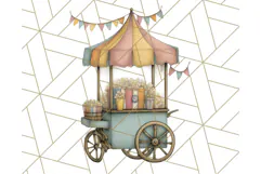 Vintage Carnival Animals Clipart PNG, Retro Circus Elements Product Image 4
