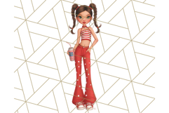 Patriotic Fashion Girl Clipart PNG for 4th of July Product Image 4